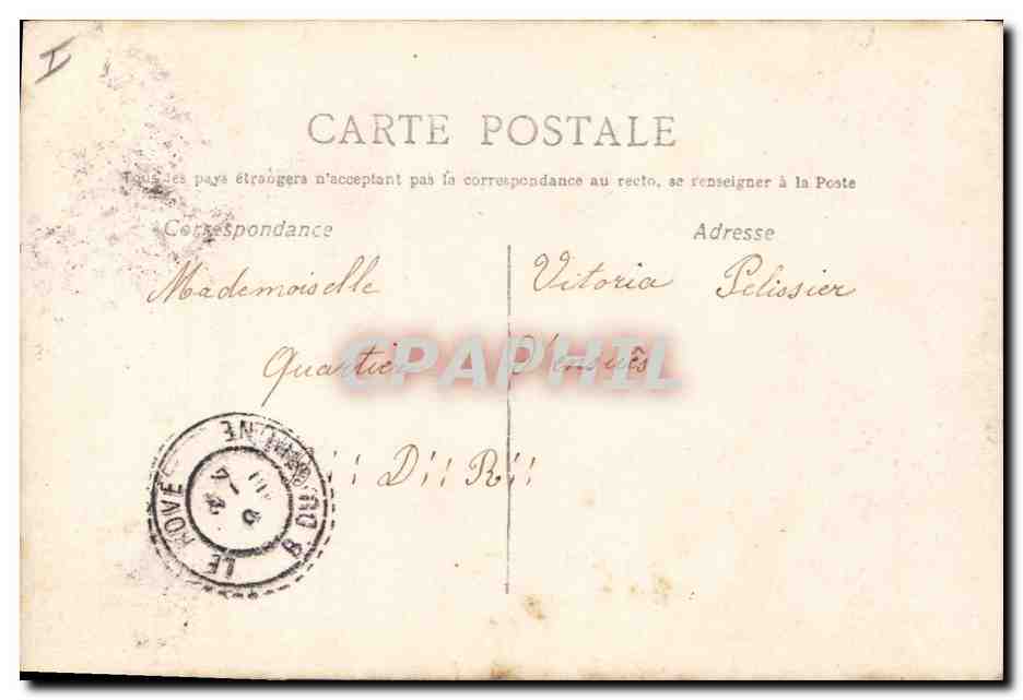 CPA Fantaisie Paques Poisson Homme 1er Avril  — Rückseite
