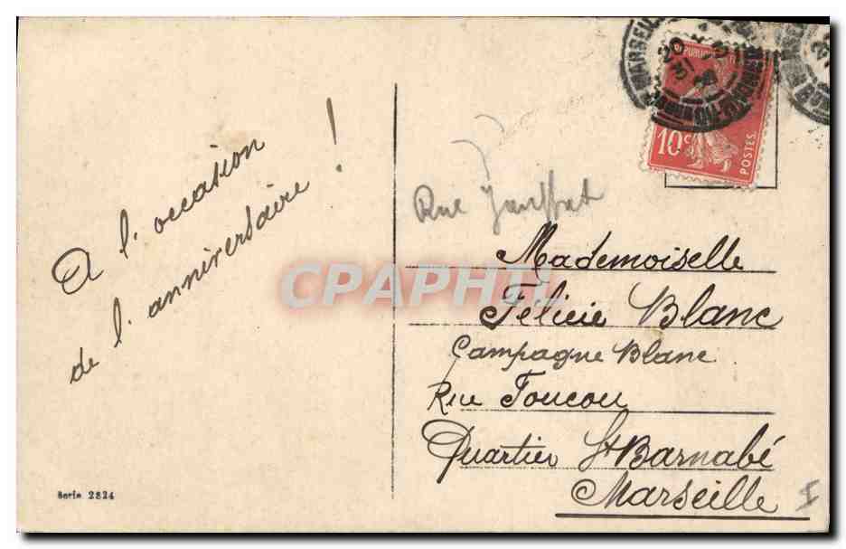 CPA Fantaisie Paques Poisson Femme 1er Avril  — Rückseite