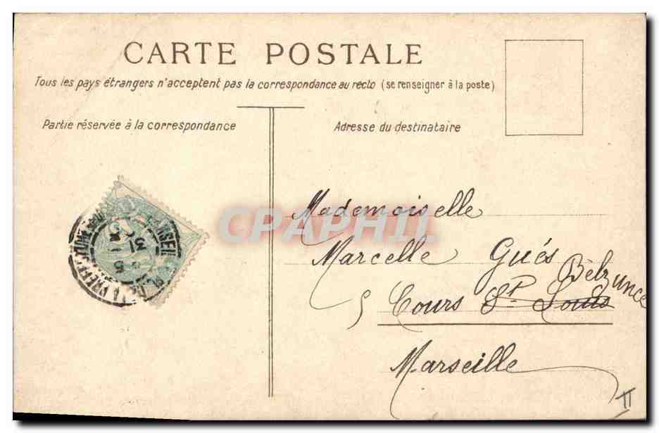 CPA Fantaisie Paques Poisson 1er Avril  — Rückseite