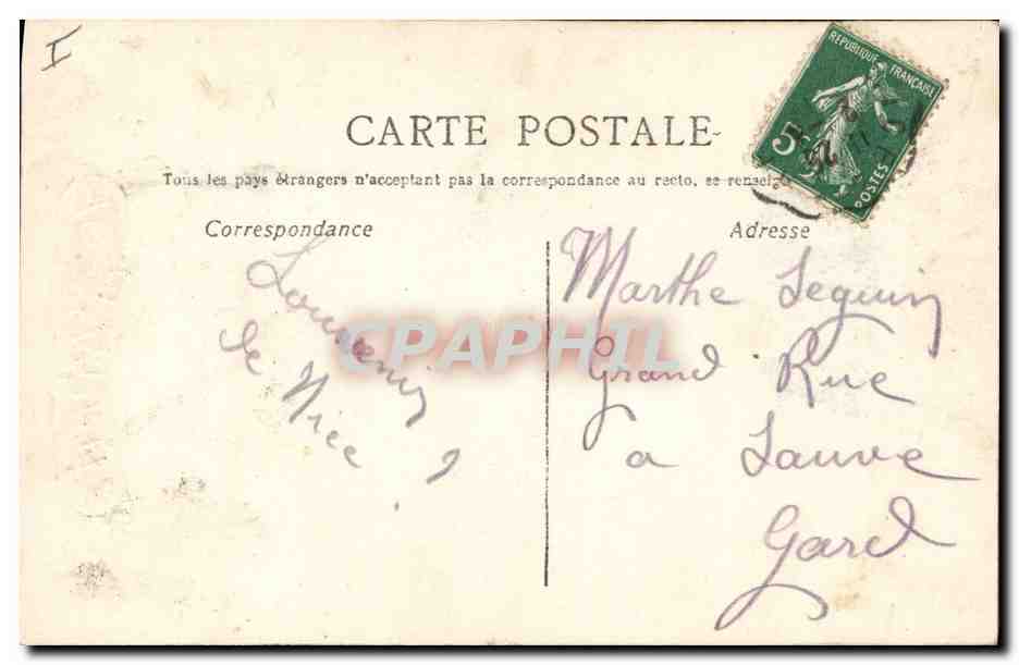 CPA Fantaisie Paques Poisson Femme 1er Avril  — Rückseite