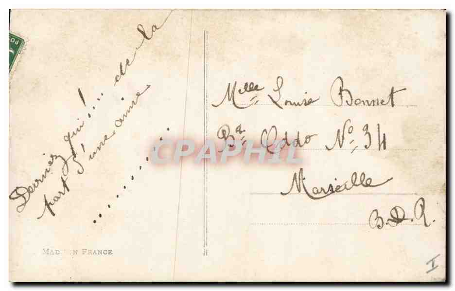 CPA Fantaisie Paques Poisson Femme 1er Avril  — Rückseite