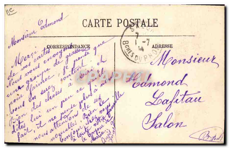 CPA Cote d'Azur La Cueillette du jasmin  — Rückseite