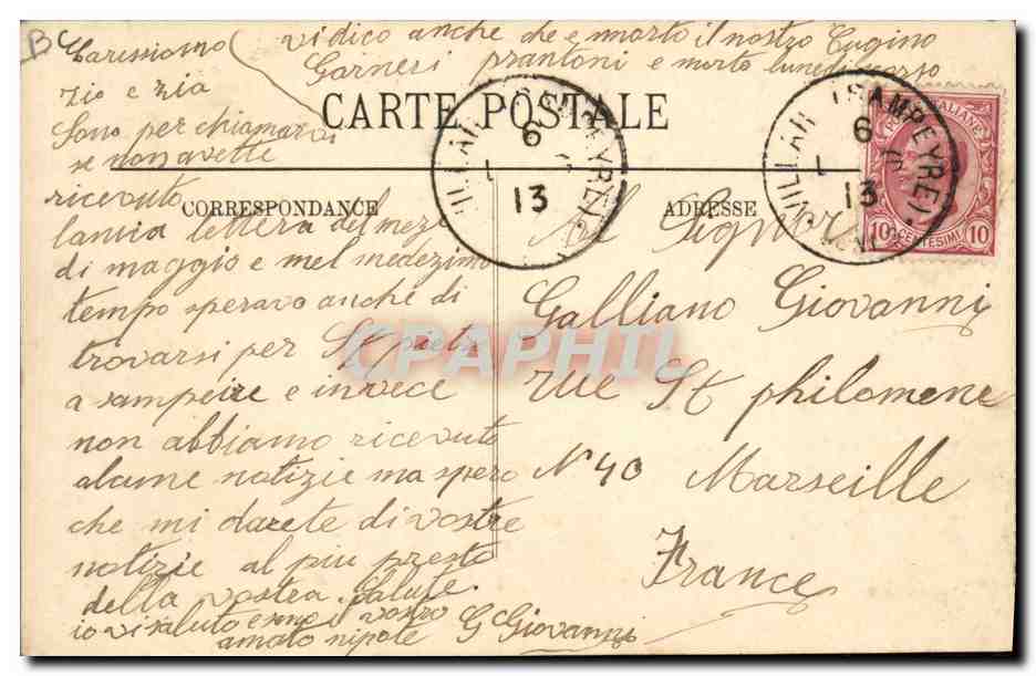 CPA Cote d'Azur Cueillette des violettes  — Rückseite