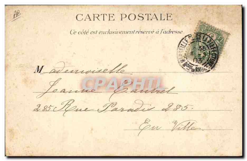 CPA Cueillette des roses  — Rückseite