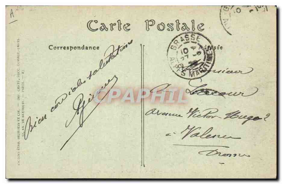CPA Grasse La Cueillette du jasmin  — Rückseite