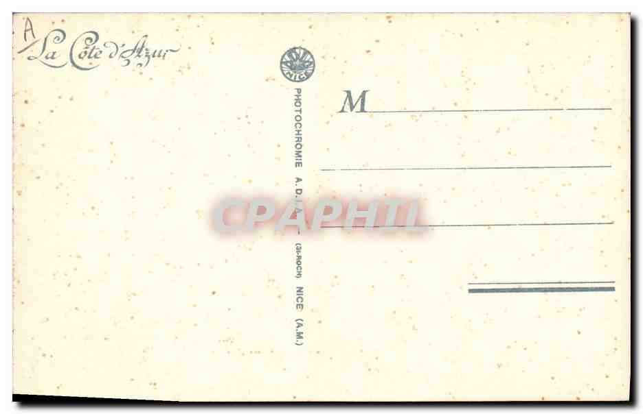 CPA Cote d'Azur Champ de Giroflees  — Rückseite