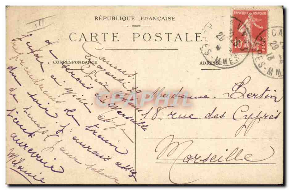 CPA Cueillette des fleurs d'orangers Parfumerie Bruno Court Grasse  — Rückseite