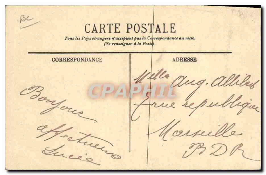 CPA Cote d'Azur Cueillette des violettes  — Rückseite