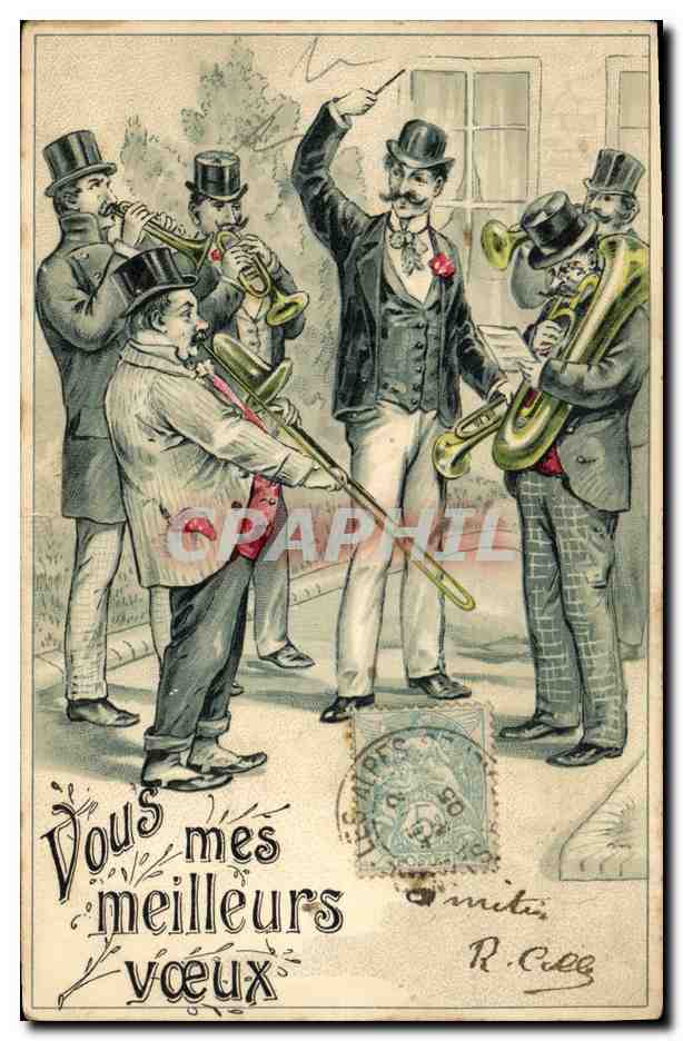 CPA Fantaisie Illustrateur Musiciens Cuivres 