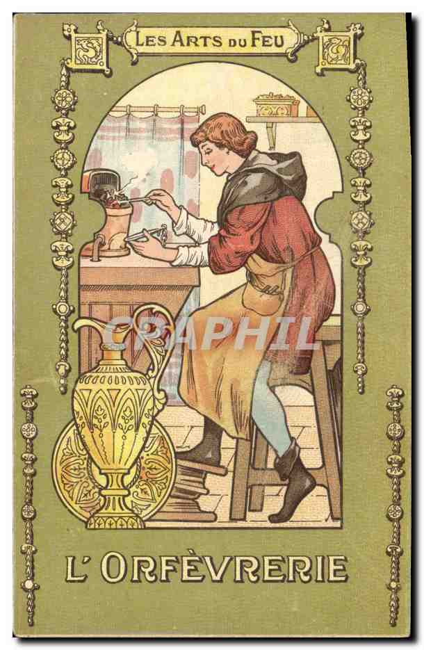CPA Fantaisie Illustrateur Les arts du Feu L'orfevrerie 