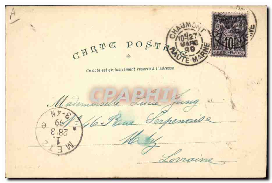 CPA Fantaisie Illustrateur Femme Carte 1899  — Rückseite