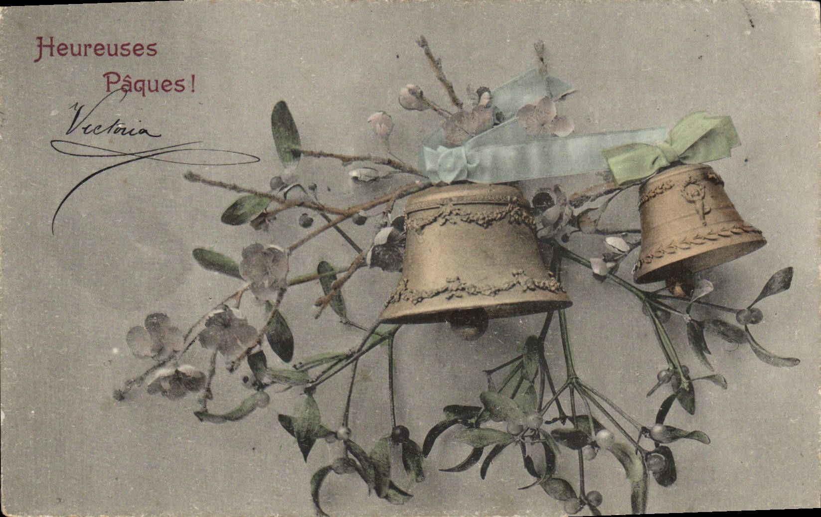 CPA Fantaisie Illustrateur Paques Cloches 