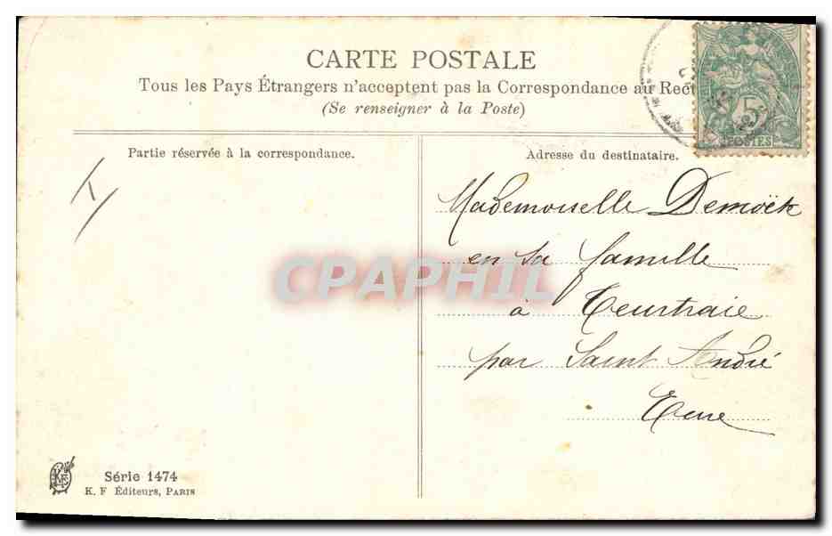 CPA Fantaisie Illustrateur Paques Cloches  — Verso