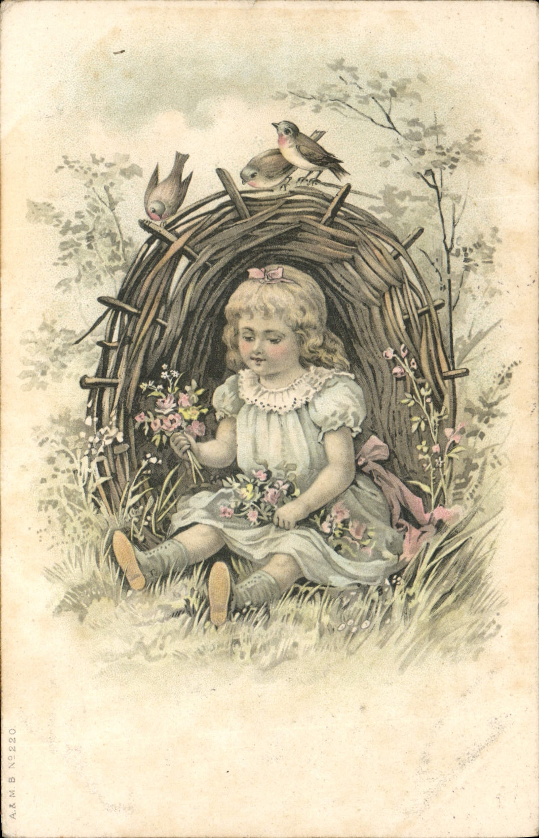 CPA Fantaisie Illustrateur Enfant Oiseaux 