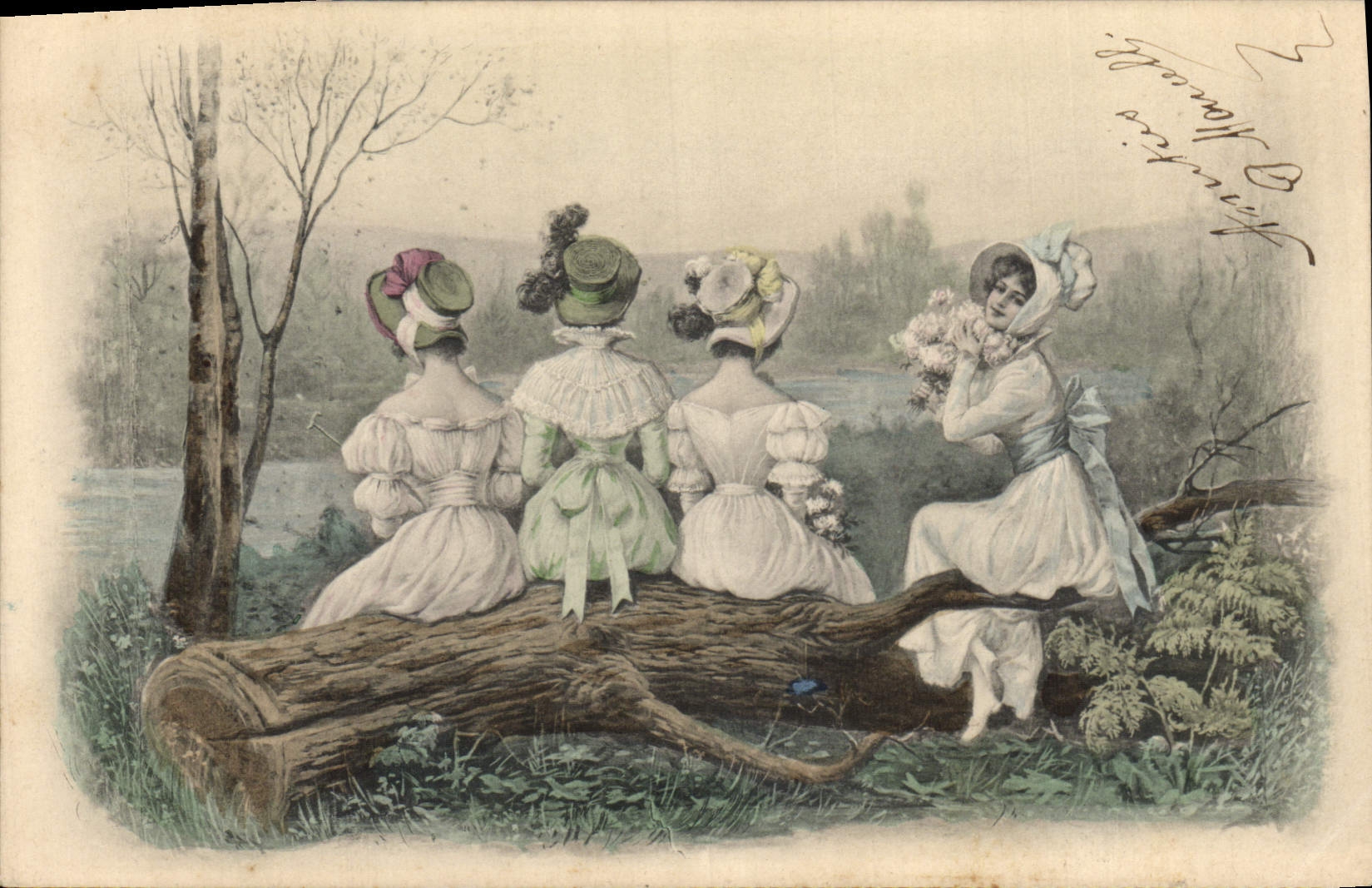 CPA Fantaisie Illustrateur Femmes 