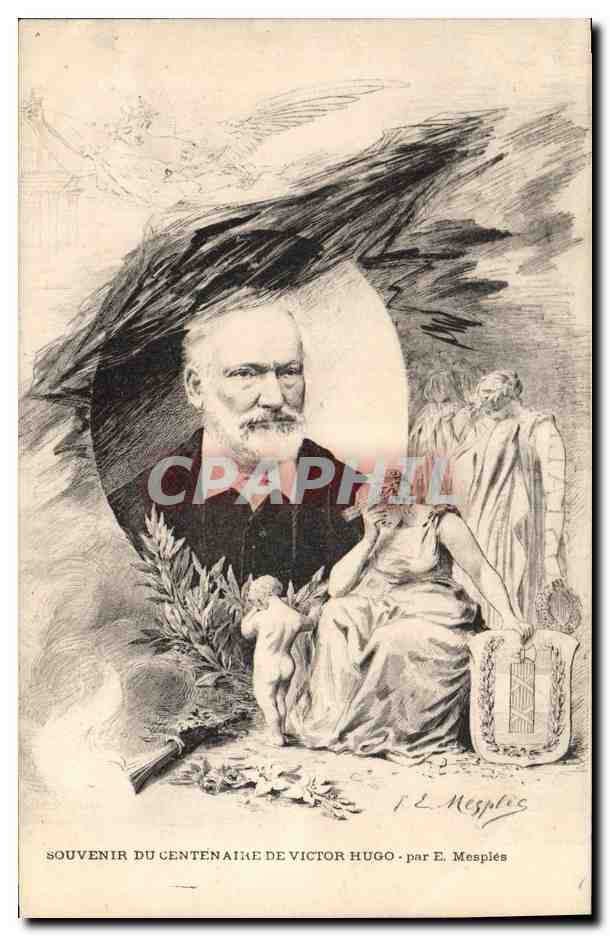 CPA Fantaisie Illustrateur Souvenir du centenaire de Victor Hugo Mespies TOP 