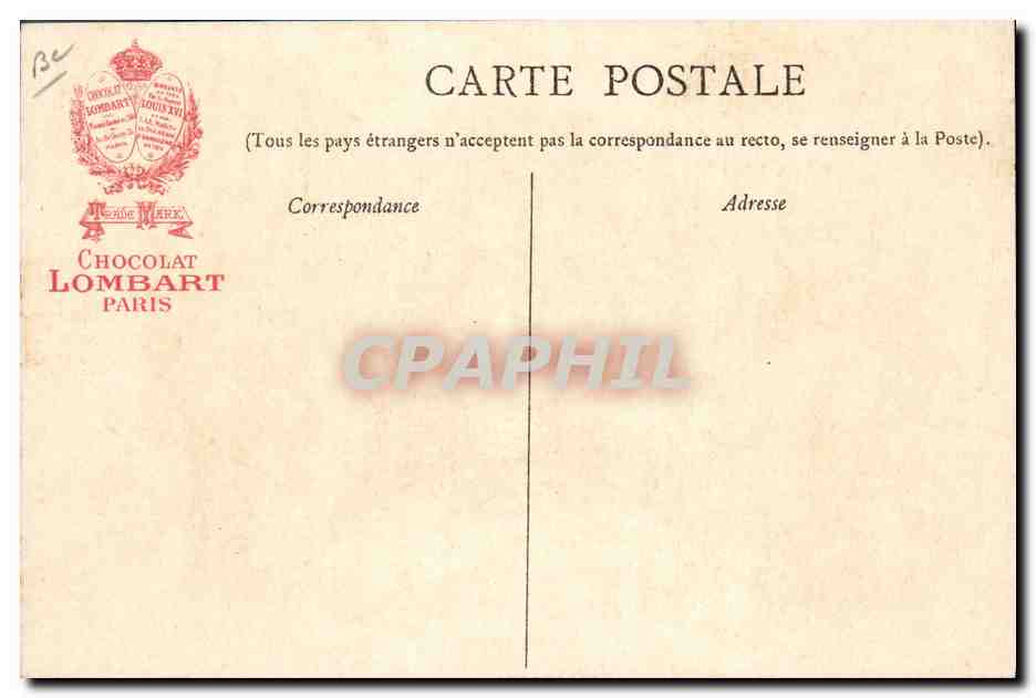 CPA Fantaisie Illustrateur Victor Hugo Chocolat Lombart Les Miserables Quatre Vingt Treize Hernani Ruy Blas TOP  — Rückseite