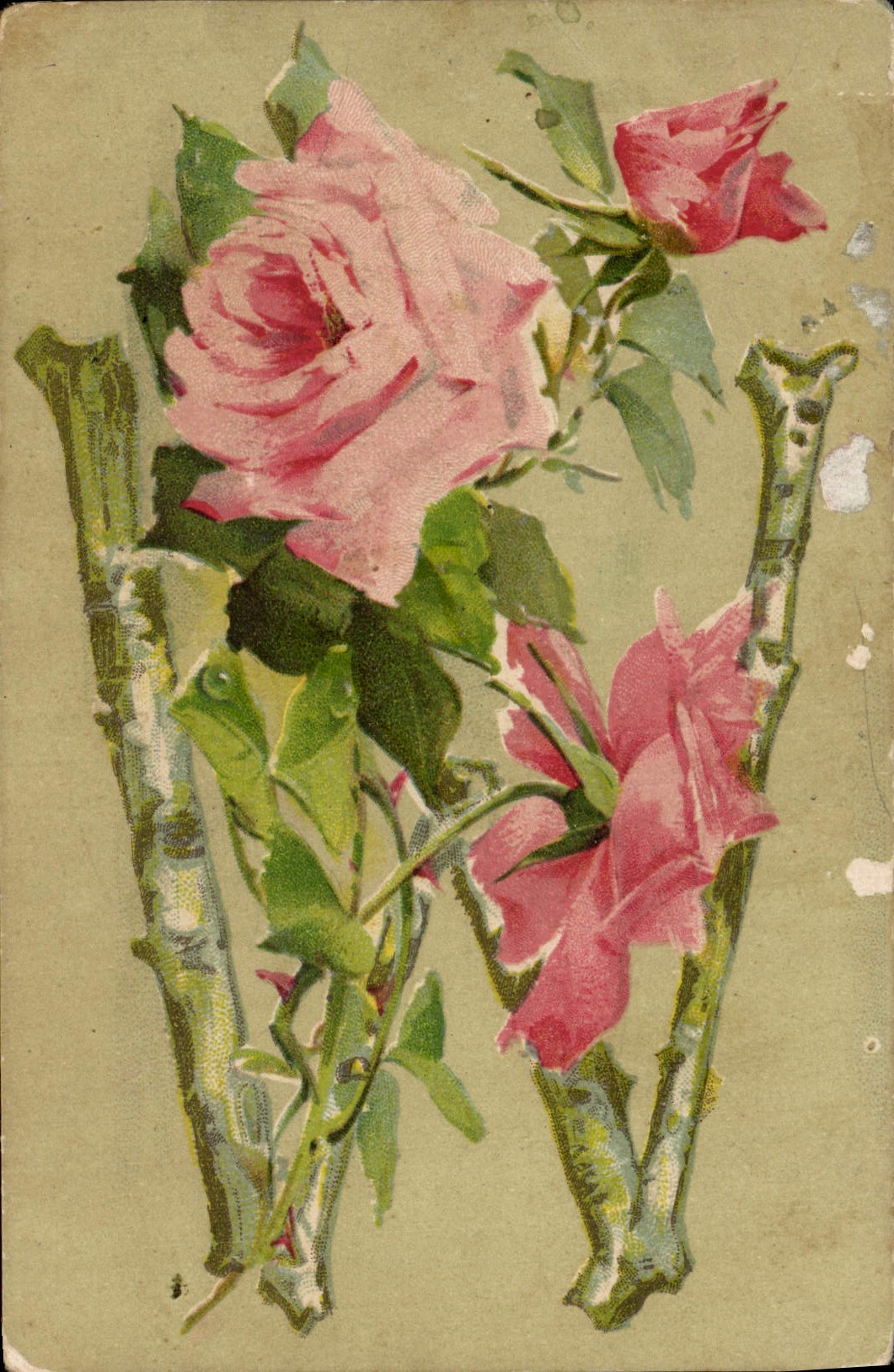 CPA Fantaisie Fleurs 