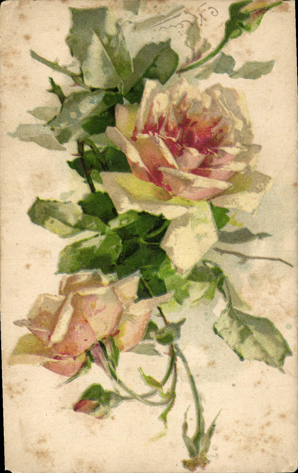 CPA Fantaisie Fleurs 