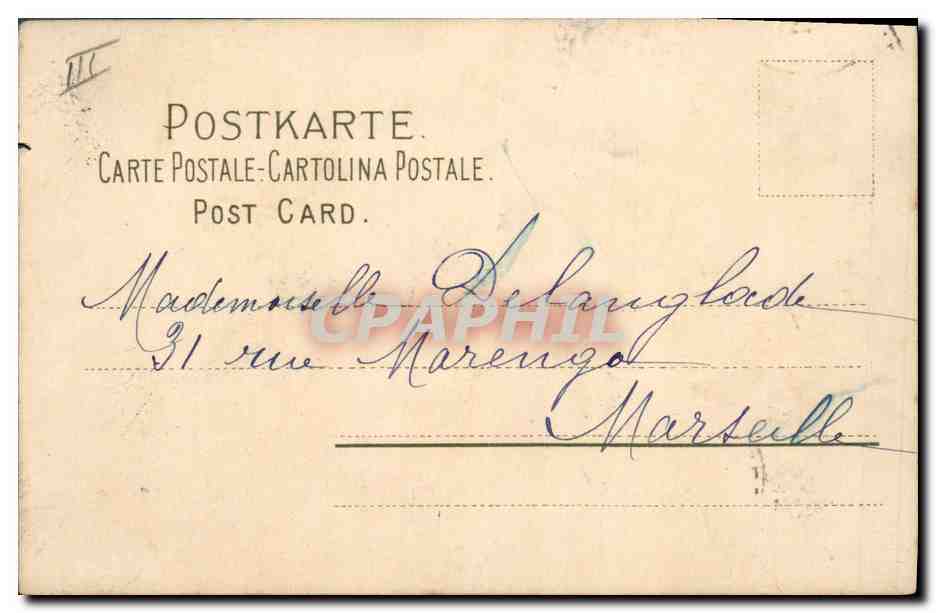 CPA Fantaisie Fleurs  — Verso