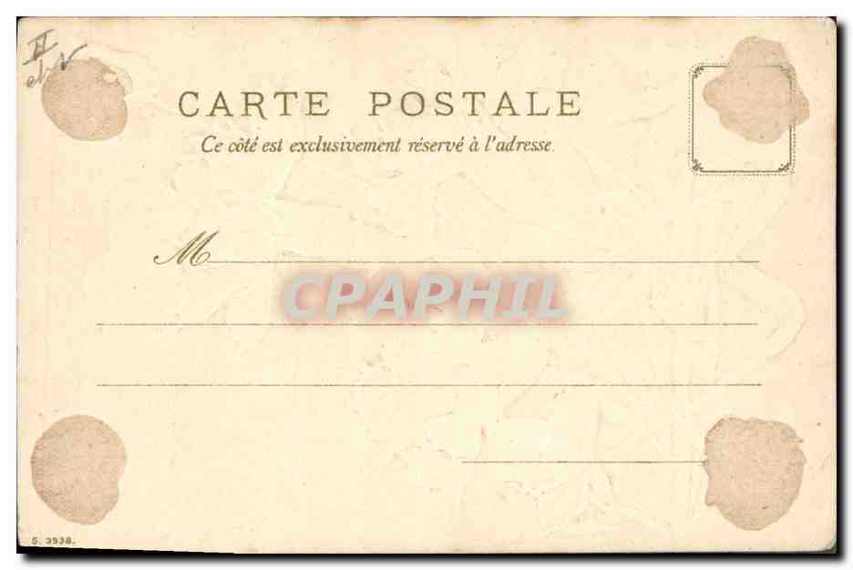 CPA Fantaisie Fleurs  — Back