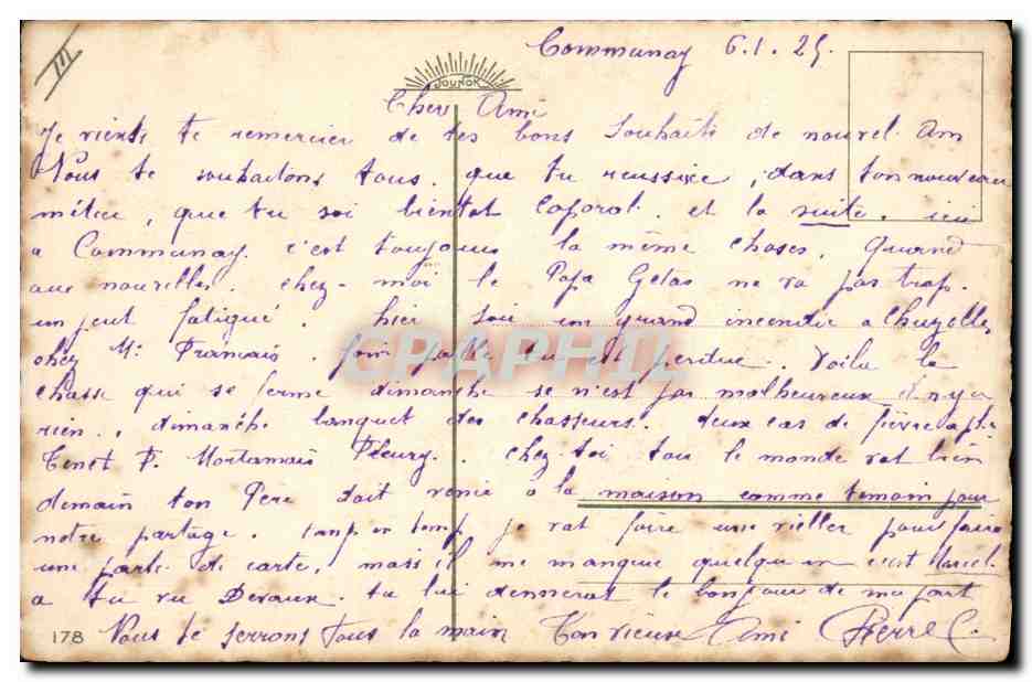 CPA Fantaisie Fleurs  — Rückseite