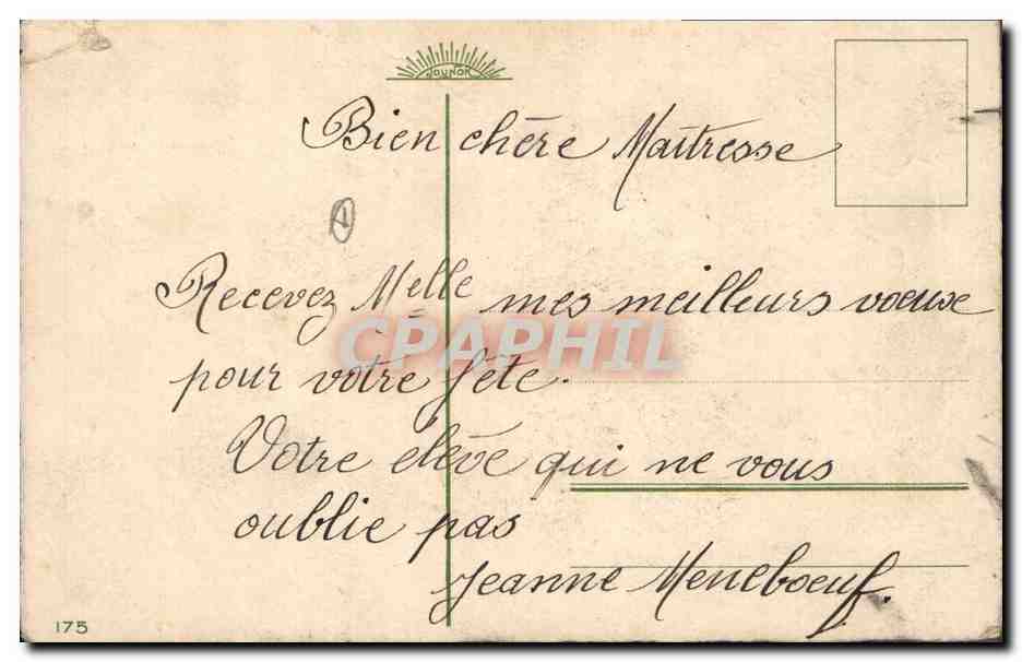 CPA Fantaisie Fleurs  — Rückseite