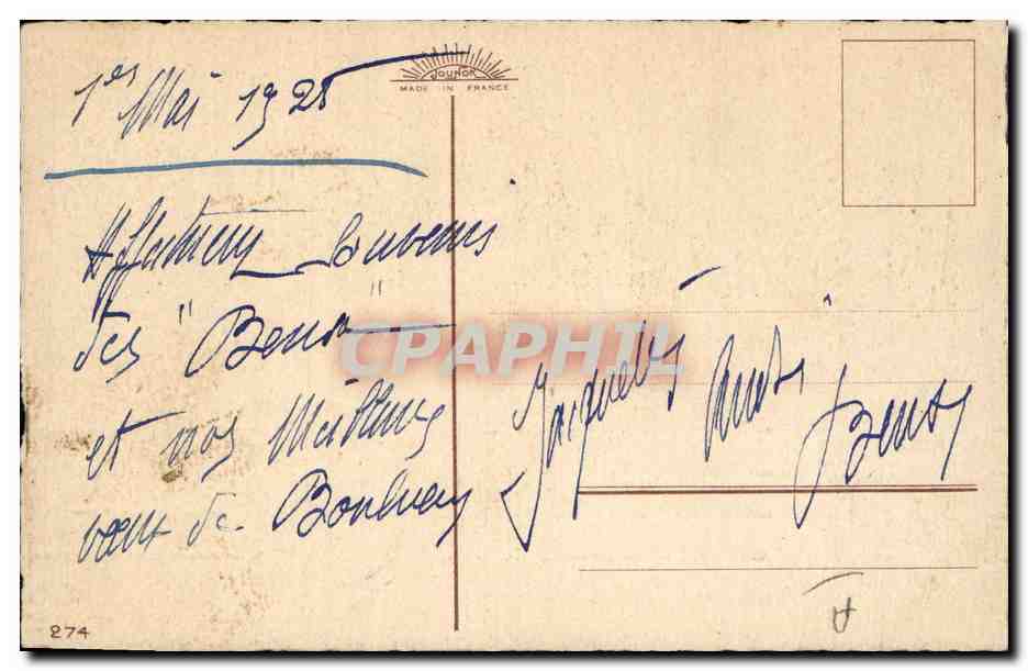 CPA Fantaisie Fleurs  — Verso