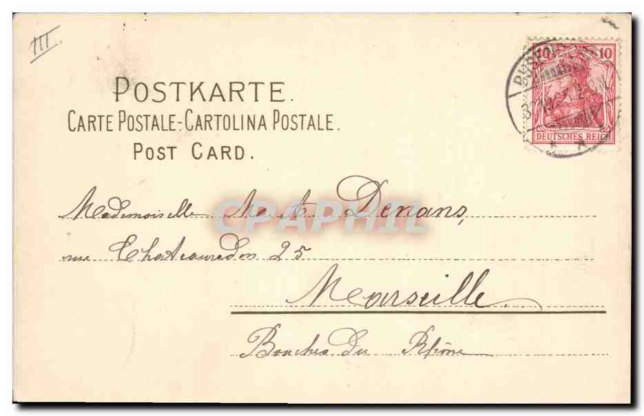 CPA Fantaisie Fleurs Papillon  — Verso