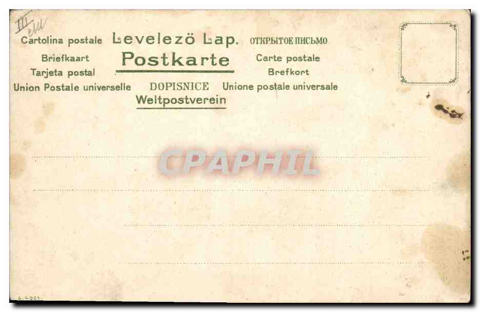 CPA Fantaisie Fleurs  — Verso