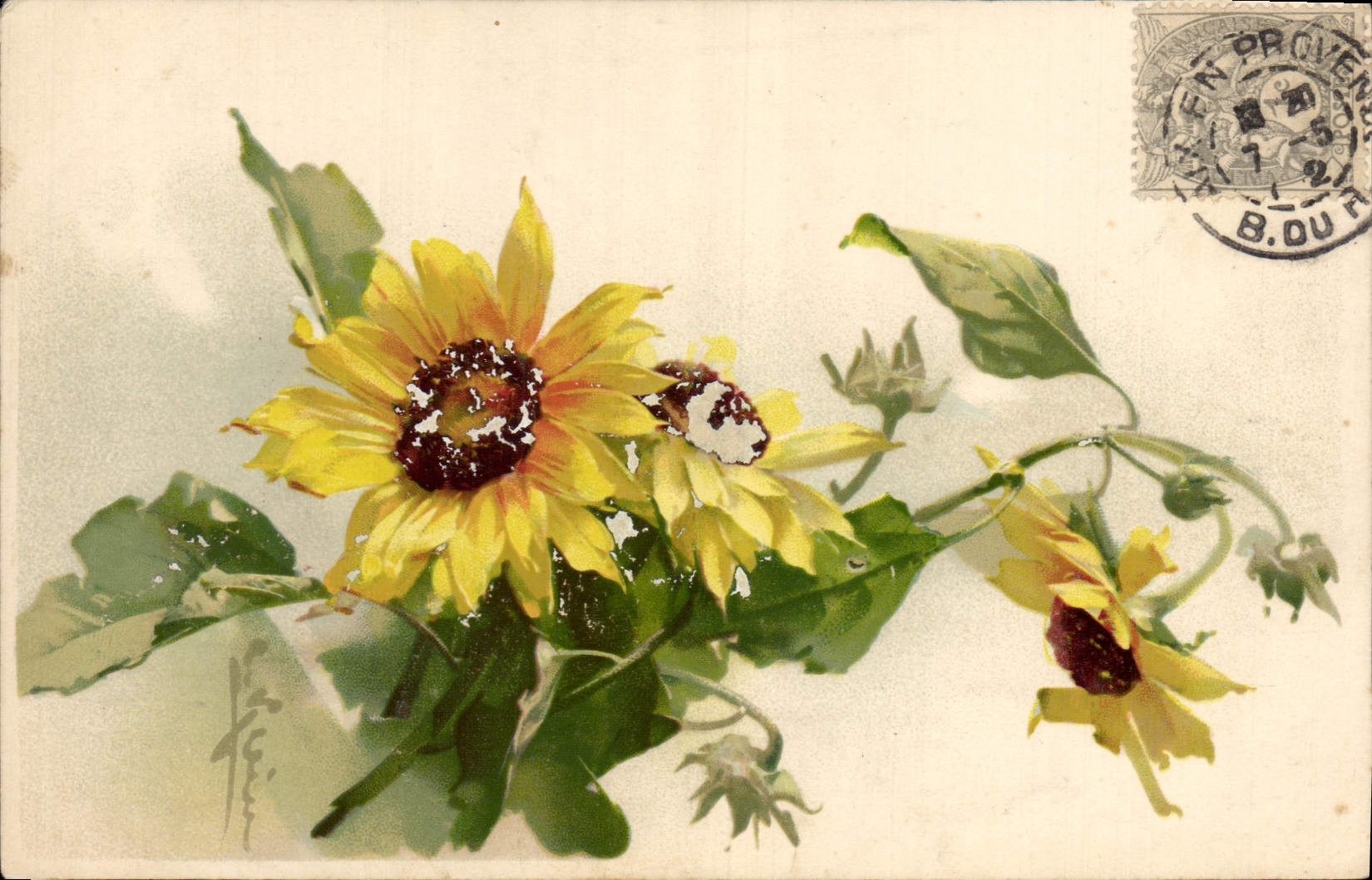 CPA Fantaisie Fleurs 