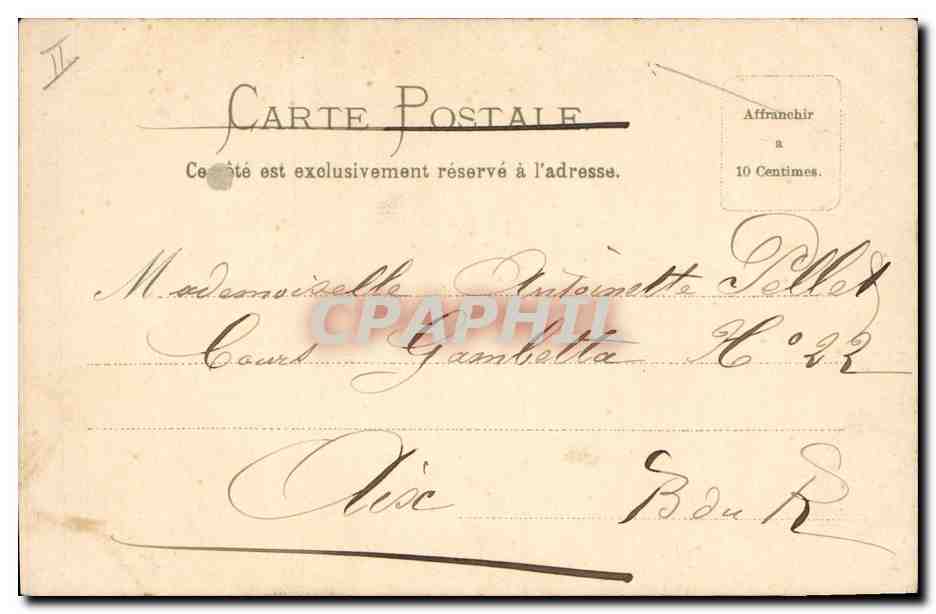 CPA Fantaisie Fleurs  — Rückseite