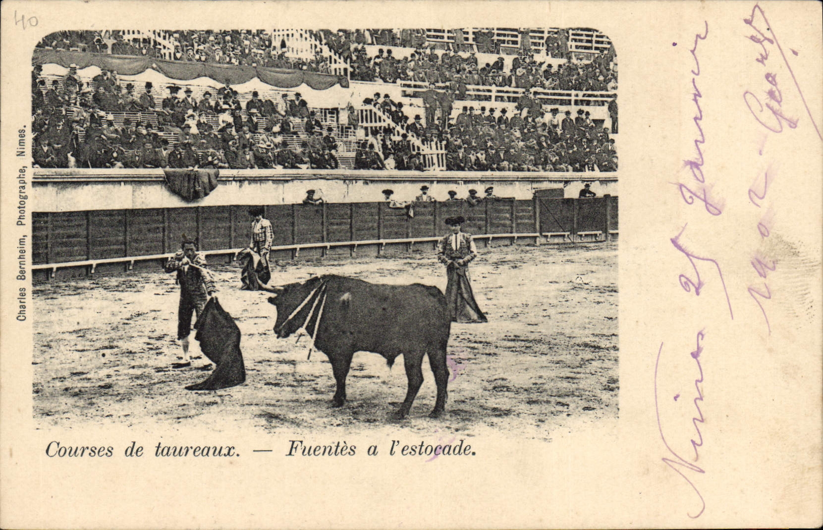 CPA Corrida Taureau Courses de taureau Fuentes a l'estocade 