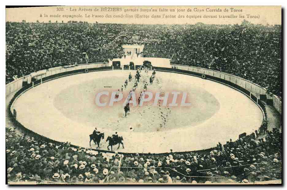Les Arènes de BÉZIERS — Paseo des cuadrillas avant une corrida — n° 300