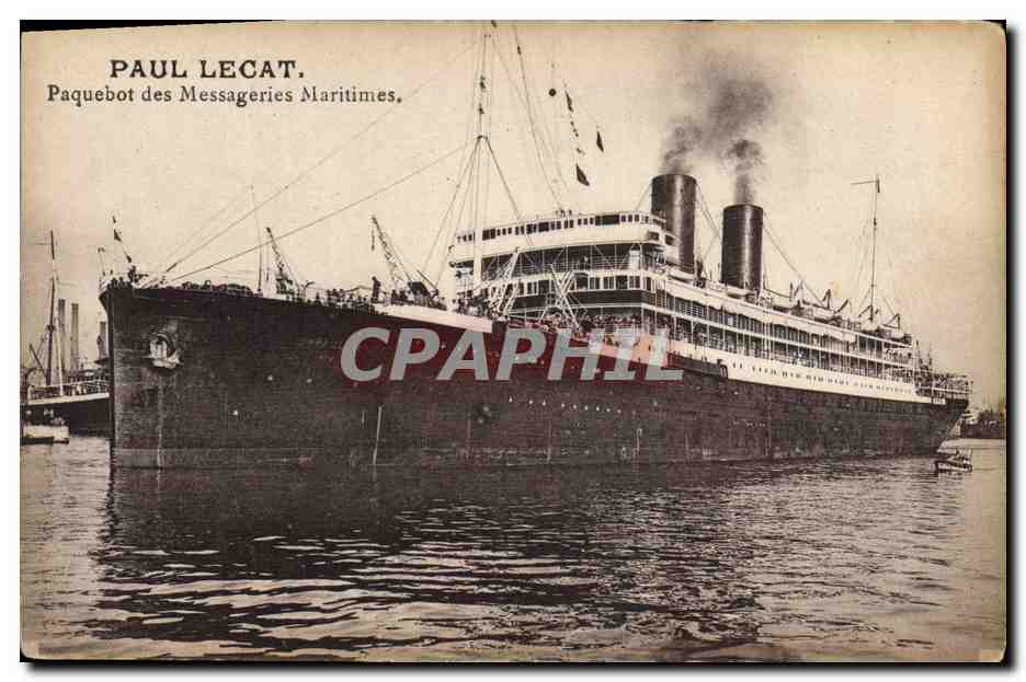 Paquebot Paul Lecat — Messageries Maritimes — éditeur non visible