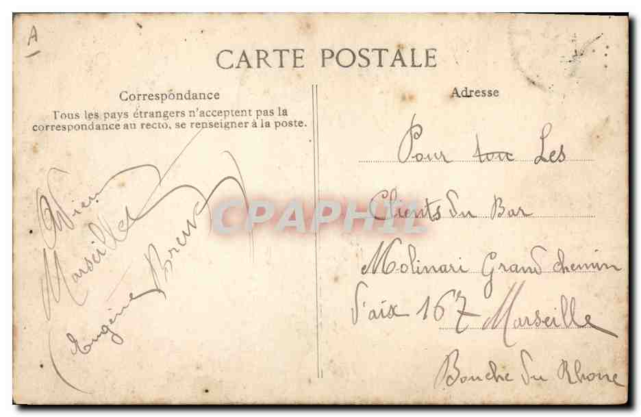 Le Havre — 'La Provence' (190m de longueur) sortant du Port — Verso