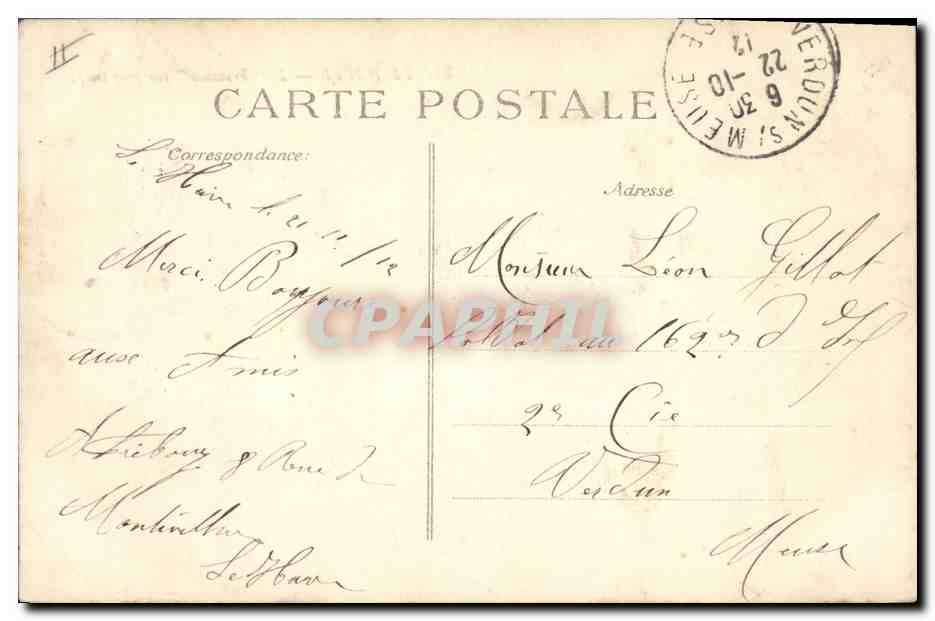 Le Havre — La « Provence » par gros temps — Éditeur EID, n°34 — Verso