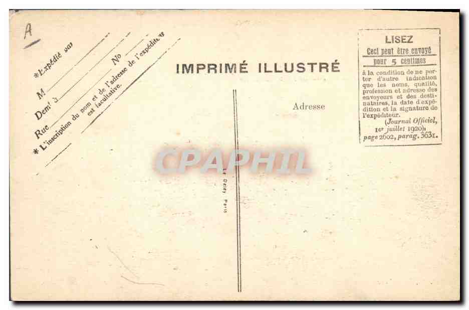 CPA Bateau Paquebot Le Havre Paris  — Verso