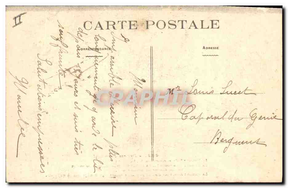 CPA Folklore Drame familial Lit clos  — Verso