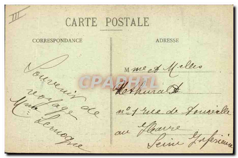 CPA Folklore Bretagne Autour des Lits clos le reveil  — Verso