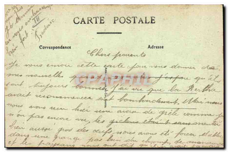 CPA Folklore Autour des Lits clos Buvons a la France  — Verso