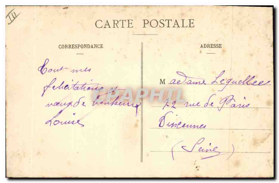 CPA Folklore Autour du Lit clos On souffle la chandelle  — Verso