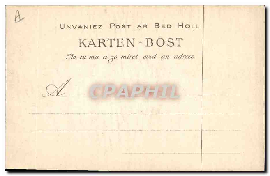 CPA Folklore Noce Bretonne Reception des invites par les fiances  — Verso