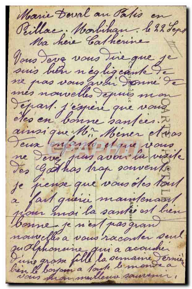 CPA Folklore Autour des lits clos bretons  — Verso
