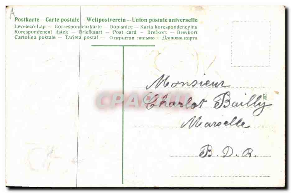 CPA Fantaisie Fleurs Poisson Cigarette Tabac  — Rückseite