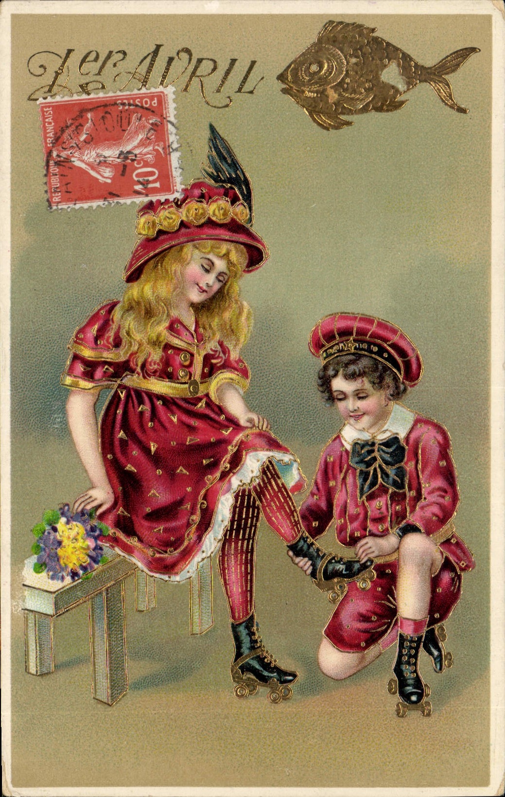 CPA Fantaisie Enfants Poisson 