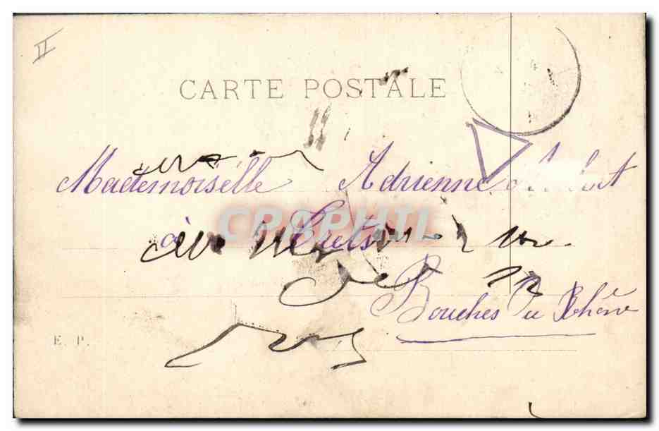 CPA Fantaisie Femme Poisson 1er Avril  — Rückseite