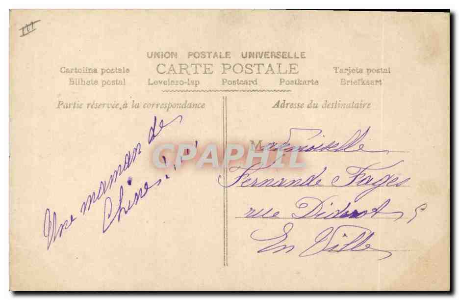 CPA Fantaisie Femme Poisson Avril  — Rückseite