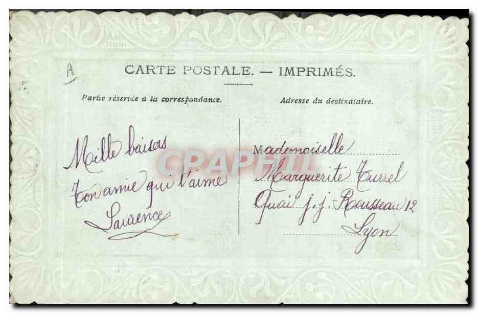 Bébé dans un berceau décoré — Aimez-le comme vous aimez sa mère. — Imprimés par A. Avril — Reverso