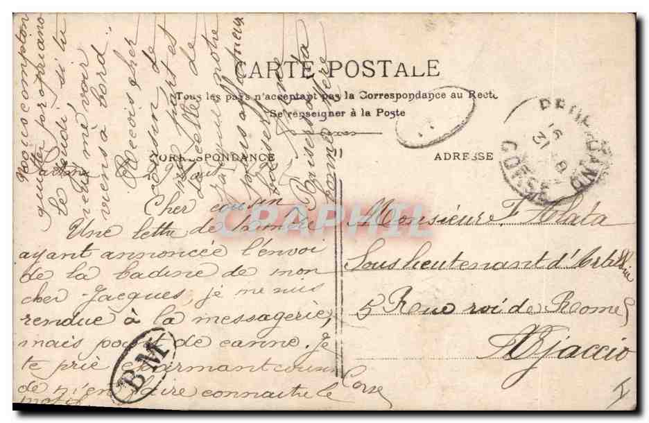 CPA Fantaisie Femme 1er Avril Poisson  — Rückseite